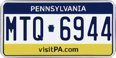 PA license plate MTQ6944