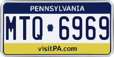 PA license plate MTQ6969