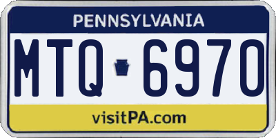 PA license plate MTQ6970