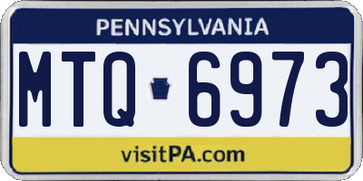 PA license plate MTQ6973