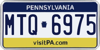 PA license plate MTQ6975