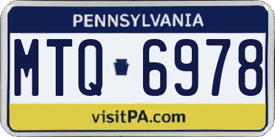 PA license plate MTQ6978