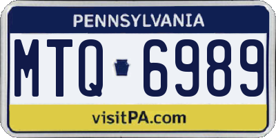 PA license plate MTQ6989
