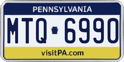 PA license plate MTQ6990