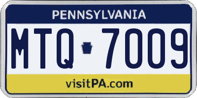PA license plate MTQ7009