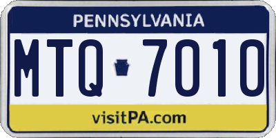 PA license plate MTQ7010