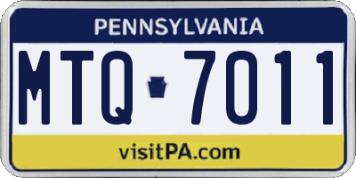 PA license plate MTQ7011