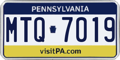 PA license plate MTQ7019