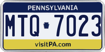 PA license plate MTQ7023