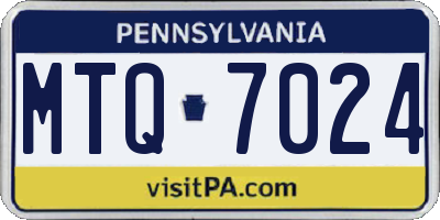 PA license plate MTQ7024