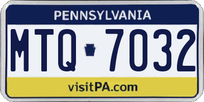 PA license plate MTQ7032