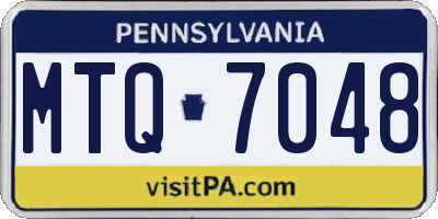 PA license plate MTQ7048