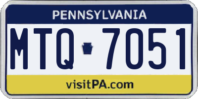 PA license plate MTQ7051
