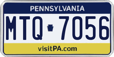 PA license plate MTQ7056