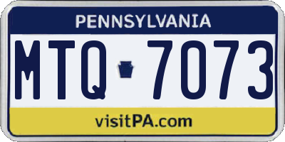 PA license plate MTQ7073
