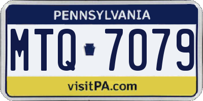 PA license plate MTQ7079