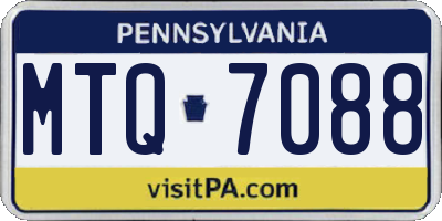 PA license plate MTQ7088