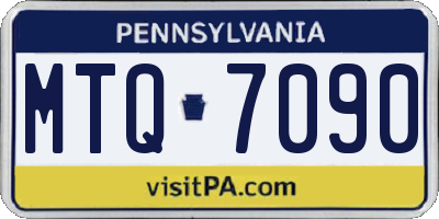 PA license plate MTQ7090