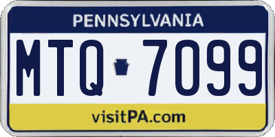 PA license plate MTQ7099