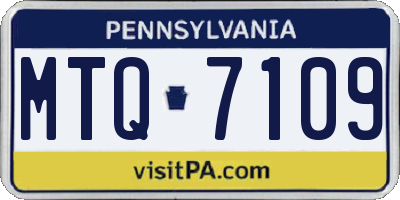 PA license plate MTQ7109