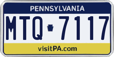 PA license plate MTQ7117