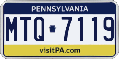 PA license plate MTQ7119