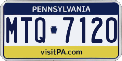 PA license plate MTQ7120