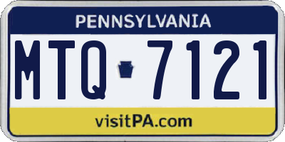 PA license plate MTQ7121
