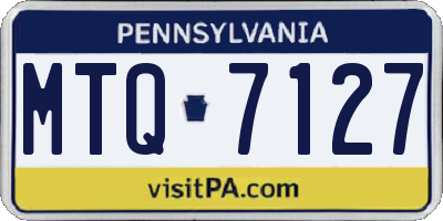PA license plate MTQ7127
