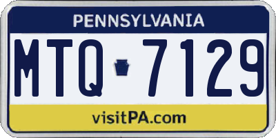 PA license plate MTQ7129