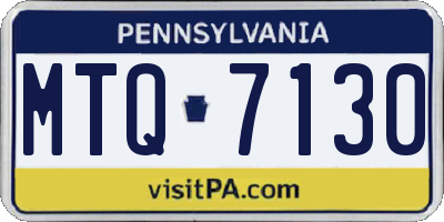 PA license plate MTQ7130