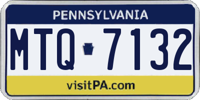 PA license plate MTQ7132