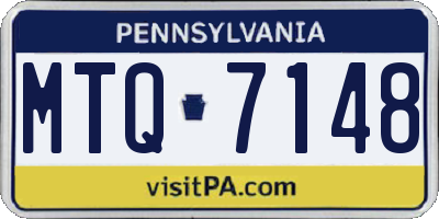 PA license plate MTQ7148