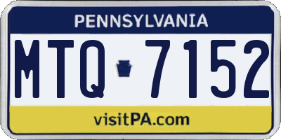 PA license plate MTQ7152