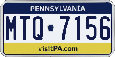 PA license plate MTQ7156