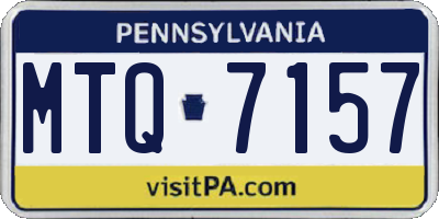 PA license plate MTQ7157