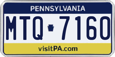 PA license plate MTQ7160
