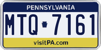 PA license plate MTQ7161