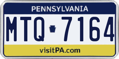 PA license plate MTQ7164