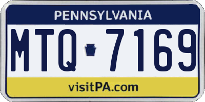 PA license plate MTQ7169