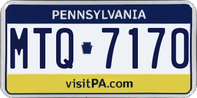 PA license plate MTQ7170
