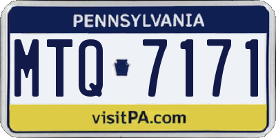PA license plate MTQ7171