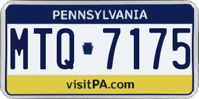 PA license plate MTQ7175