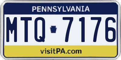 PA license plate MTQ7176