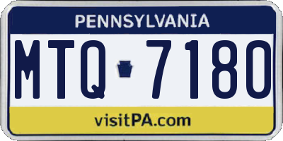 PA license plate MTQ7180