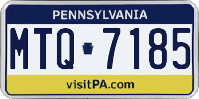 PA license plate MTQ7185