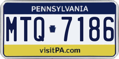 PA license plate MTQ7186