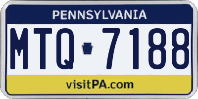 PA license plate MTQ7188