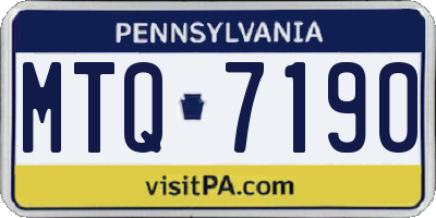 PA license plate MTQ7190