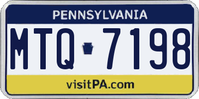PA license plate MTQ7198